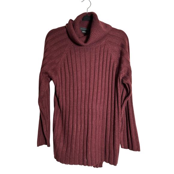 SANCTUARY NWT $99 Sugar Plum Ribbed LS Turtle Neck Sweater Size S - Picture 2 of 6